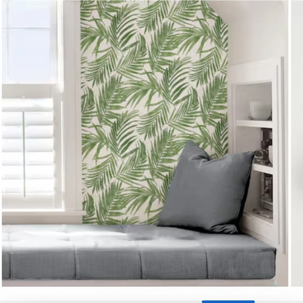 Scott Living Self Adhesive NuWallPaper Urban Oasis Green